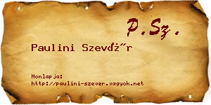 Paulini Szevér névjegykártya